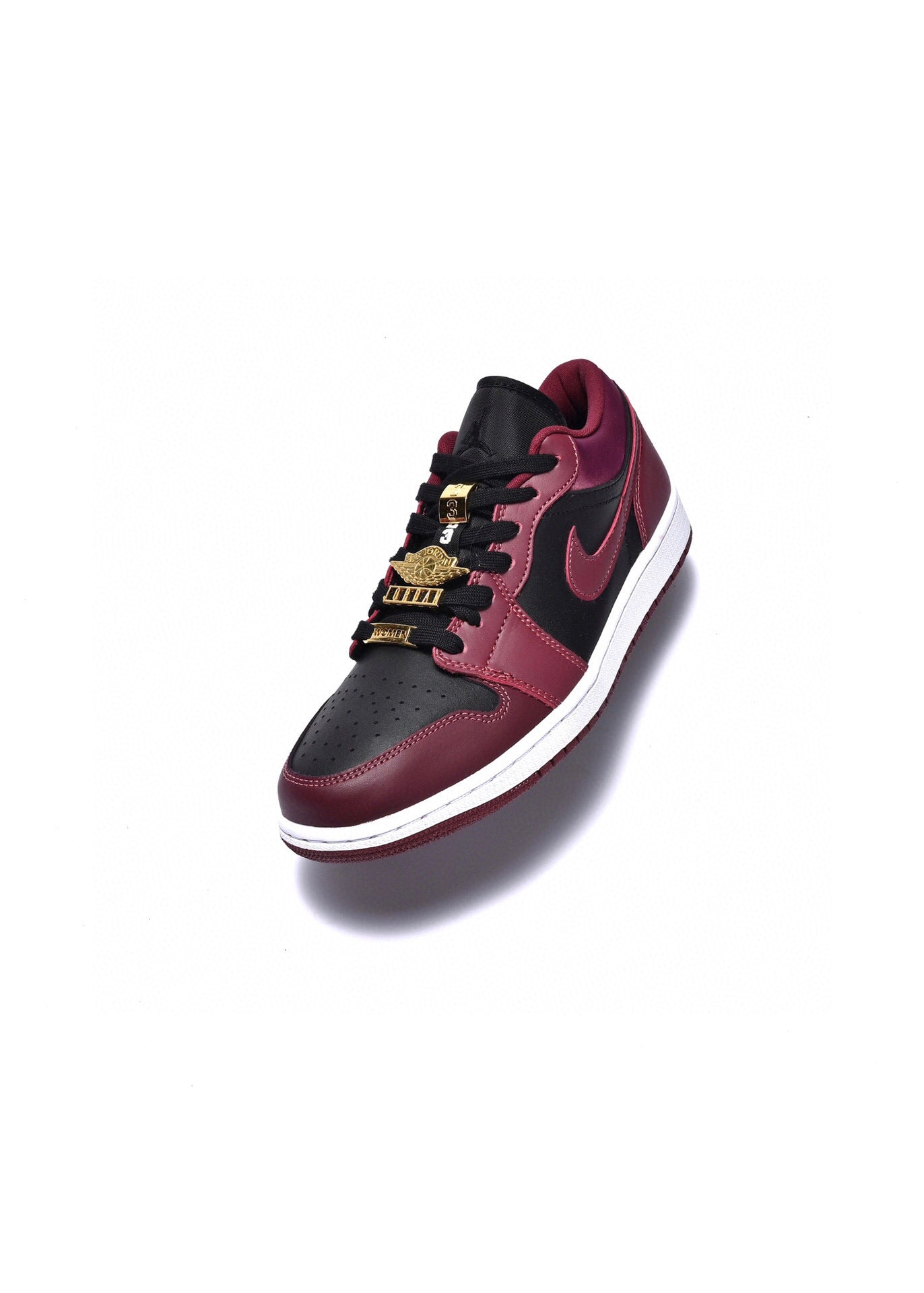 Jordan 1 Low Black Dark Beetroot