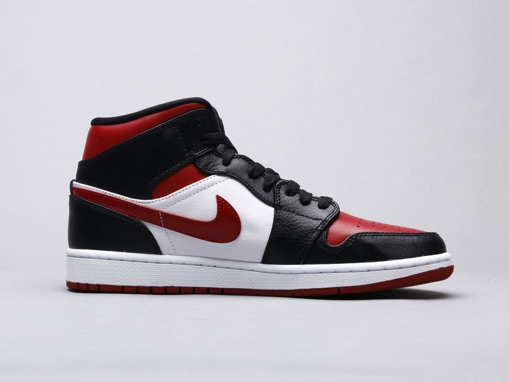 Jordan 1 Mid Black Fire Red